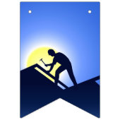 Bannière À Fanions Travailleur de toiture (Troisième drapeau)