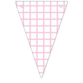Bannière À Fanions Trellis Rose Clair - Blanc (Troisième drapeau)