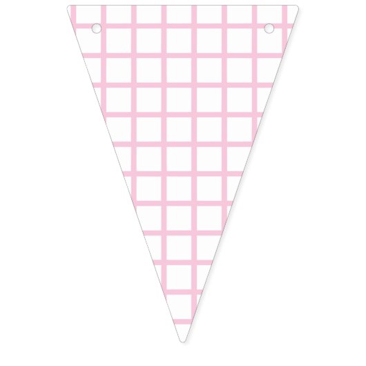 Bannière À Fanions Trellis Rose Clair - Blanc (Premier drapeau)