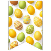 Bannière À Fanions Trendy Yellow & Green Easter Eggs gift paper (Deuxième drapeau)