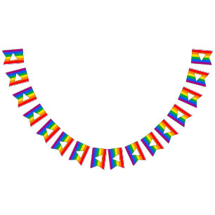 Bannière À Fanions Triangle LGBTQ+ et Fierté arc-en-ciel