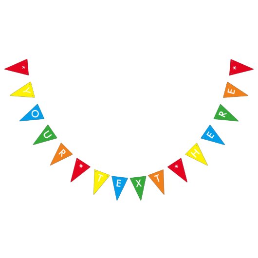 Bannière À Fanions Triangle multicolore personnalisée (Tout)