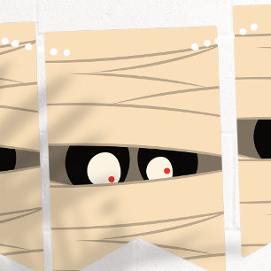 Bannière À Fanions Trick d'Halloween ou gourmandise aux yeux crachant