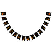 Bannière À Fanions Tricoter ou traiter Gato Negro Calabaza Naranja Bo (Tout)