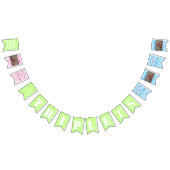 Bannière À Fanions Triplets Bébé Fille Photos du garçon (Tout)