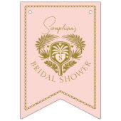 Bannière À Fanions Tropical Rétro Arbre à Palmes Cadeau de Mariage Pi (Premier drapeau)