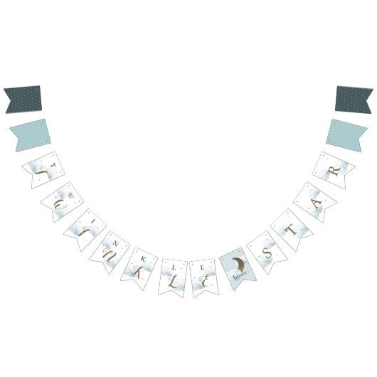 Bannière À Fanions Twinkle Little Star Baby shower Bunting Flags (Tout)