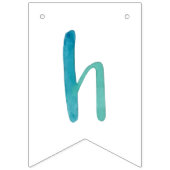 Bannière À Fanions Typographie aquarelle Bonne année design (Deuxième drapeau)