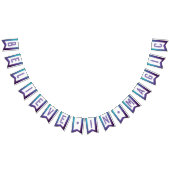 Bannière À Fanions Typographie de l'aquarelle violette croire en la m (Tout)