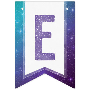 Bannière À Fanions Typographie de l'aquarelle violette croire en la m