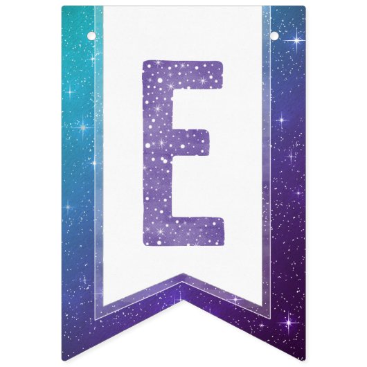 Bannière À Fanions Typographie de l'aquarelle violette croire en la m (Deuxième drapeau)