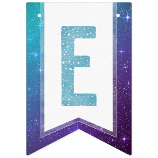 Bannière À Fanions Typographie turquoise de l'aquarelle sous la mer |