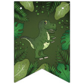 Bannière À Fanions Tyrannosaurus Rex T-rex Dinosaur Joyeux anniversai (Premier drapeau)