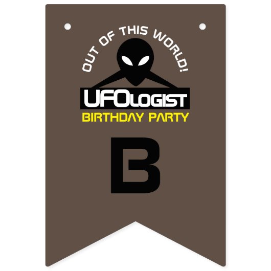 Bannière À Fanions UFOlogist Party, Anniversaire (Deuxième drapeau)