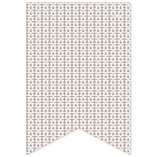 Bannière À Fanions un arrière - plan blanc avec un motif marron (Premier drapeau)