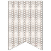 Bannière À Fanions un arrière - plan blanc avec un motif marron (Troisième drapeau)