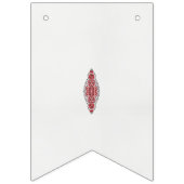 Bannière À Fanions un design de motif rouge et blanc (Deuxième drapeau)