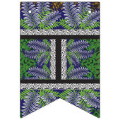 Bannière À Fanions un design de motif vert et jaune (Deuxième drapeau)