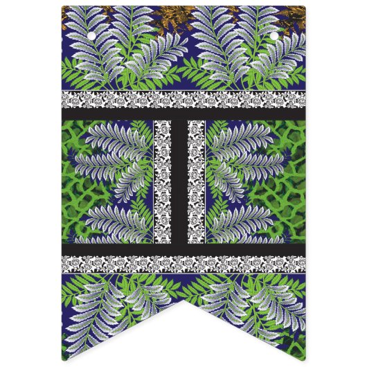 Bannière À Fanions un design de motif vert et jaune (Deuxième drapeau)