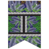 Bannière À Fanions un design de motif vert et jaune (Troisième drapeau)