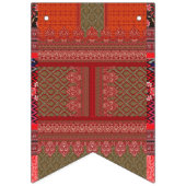 Bannière À Fanions un design motif rouge et beige (Deuxième drapeau)