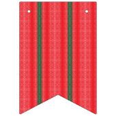 Bannière À Fanions un fond rayé rouge et vert (Premier drapeau)