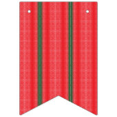 Bannière À Fanions un fond rayé rouge et vert (Troisième drapeau)