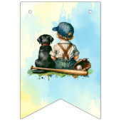 Bannière À Fanions Un garçon | Baby shower de baseball (Deuxième drapeau)