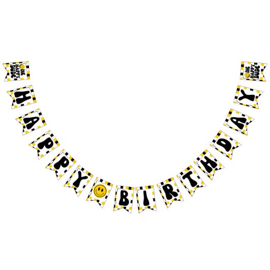 Bannière À Fanions Un garçon heureux 1er anniversaire (Tout)