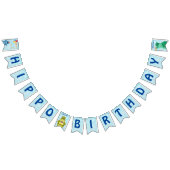 Bannière À Fanions Un joli Dessin Hippo Fête Anniversaire (Tout)