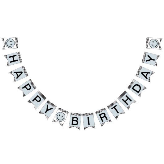 Bannière À Fanions Un joyeux Dude bleu joyeux visage anniversaire (Tout)