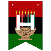 Bannière À Fanions UN PAYS D'Afrique DU KWANZAA HEUREUX (Troisième drapeau)