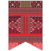 Bannière À Fanions un tableau rouge et noir au coeur rouge (Premier drapeau)