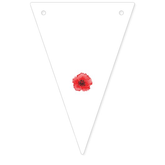 Bannière À Fanions Une fleur de pavot rouge vibrant avec des pétales (Troisième drapeau)