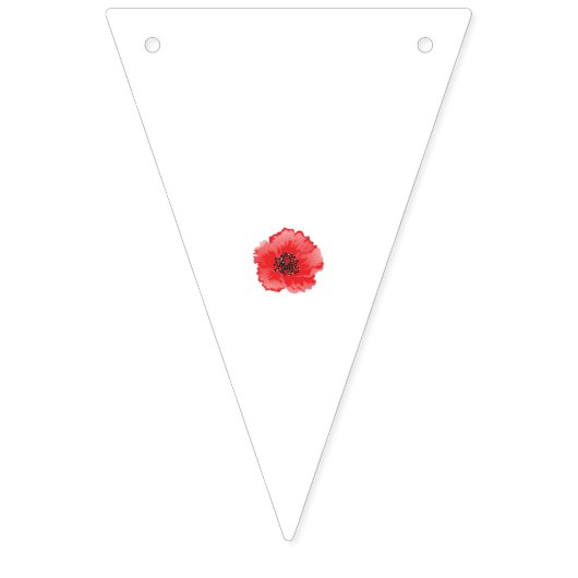 Bannière À Fanions Une fleur de pavot rouge vibrant avec des pétales (Deuxième drapeau)