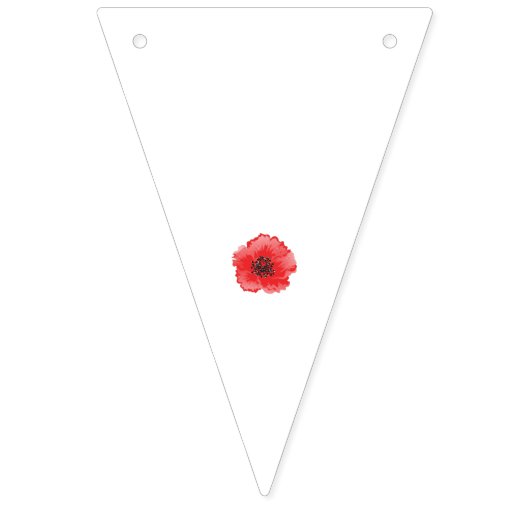 Bannière À Fanions Une fleur de pavot rouge vibrant avec des pétales (Premier drapeau)