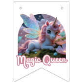 Bannière À Fanions Une licorne blanche aux ailes (Premier drapeau)