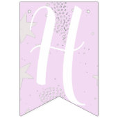 Bannière À Fanions Unicorne et étoiles Anniversaire (Deuxième drapeau)