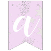 Bannière À Fanions Unicorne et étoiles Anniversaire (Troisième drapeau)