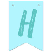 Bannière À Fanions Unicorne fête d'anniversaire (Deuxième drapeau)