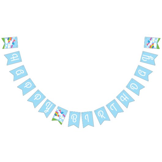 Bannière À Fanions Unicorns & Rainbows Mignonne 1er anniversaire Thèm (Tout)