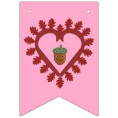 Bannière À Fanions Valentines Day Love Heart Acorn Personnalités (Troisième drapeau)