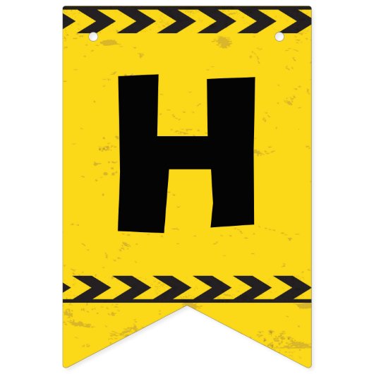 Bannière À Fanions Véhicule de construction Anniversaire de fête Cami (Deuxième drapeau)