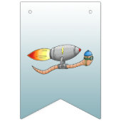 Bannière À Fanions Ver de terre fusée (Premier drapeau)