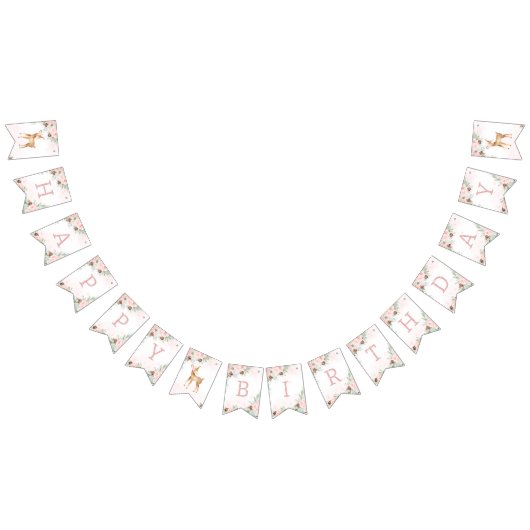 Bannière À Fanions Verre rousse de cerf d'hiver Fille à feuillage per (Tout)