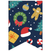 Bannière À Fanions Versatile Four-Design Christmas Party Bunting (Troisième drapeau)