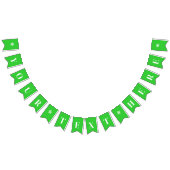 Bannière À Fanions Vert néon uni | Sur mesure (Tout)