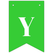 Bannière À Fanions Vert néon uni | Sur mesure (Deuxième drapeau)
