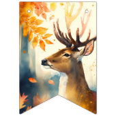 Bannière À Fanions Vibes d'automne Aquarelle Cerf - Anniversaire (Premier drapeau)