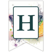 Bannière À Fanions Vibes d'été Aquarelle papillon - Anniversaire (Deuxième drapeau)